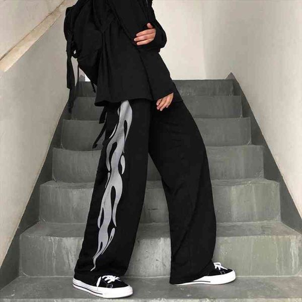 black gothic trousers autumn women pant sportswear loose fire print sweatpants hip hop streetwear male funny korean punk pants
black gothic trousers autumn women pant sportswear loose fire print sweatpants hip hop streetwear male funny korean punk pants