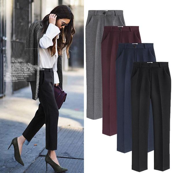 women's pants & capris -5xl plus size casual women trousers 2021 autumn fashion thickening formal ankle-length pleated female pencil, Black;white
women's pants & capris -5xl plus size casual women trousers 2021 autumn fashion thickening formal ankle-length pleated female pencil, Black;white