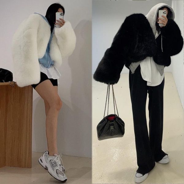 women's jackets south korea environmental protection plush imitation fur coat female winter young thick warm hair short furry jacket, Black;brown
women's jackets south korea environmental protection plush imitation fur coat female winter young thick warm hair short furry jacket, Black;brown