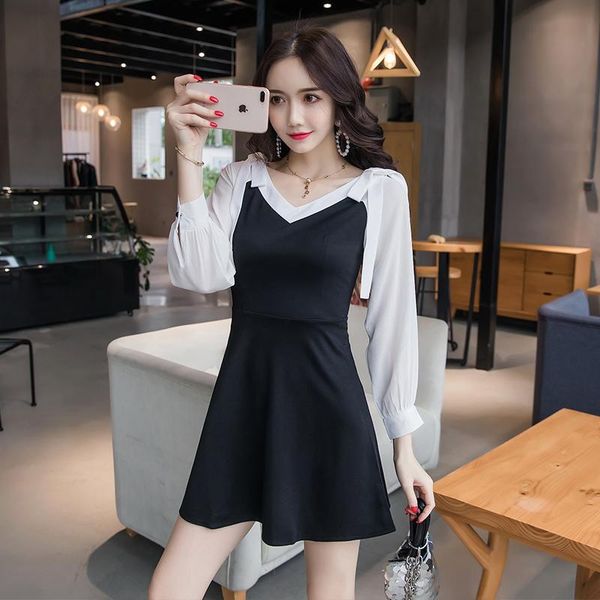 casual dresses coigarsam women korean dress fashion one piece autumn winter spring 2022 belt v-neck robe vestidos, Black;gray
casual dresses coigarsam women korean dress fashion one piece autumn winter spring 2022 belt v-neck robe vestidos, Black;gray