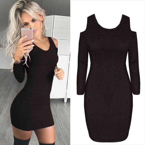 autumn winter spring elegant black womens dress long sleeve cold shoulder vestidos knitted bodycon sheath pencil mini, Black;gray
autumn winter spring elegant black womens dress long sleeve cold shoulder vestidos knitted bodycon sheath pencil mini, Black;gray