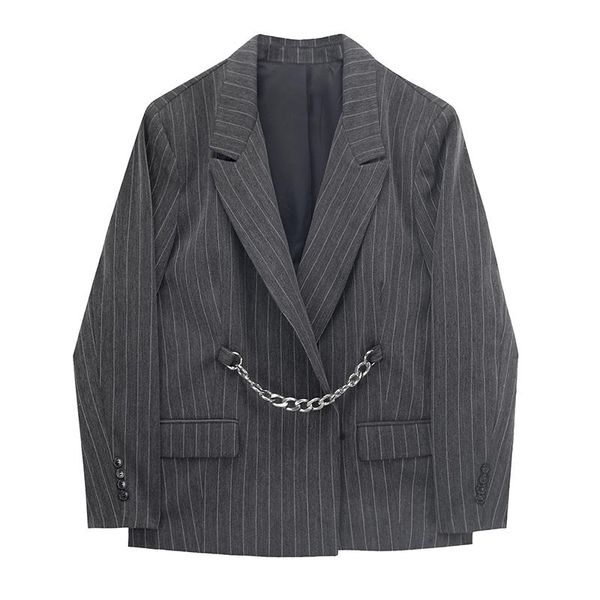 women's suits & blazers blazer coat female grey products for autumn and winter chain waist striped suit jacket silhouette temperament c, White;black
women's suits & blazers blazer coat female grey products for autumn and winter chain waist striped suit jacket silhouette temperament c, White;black