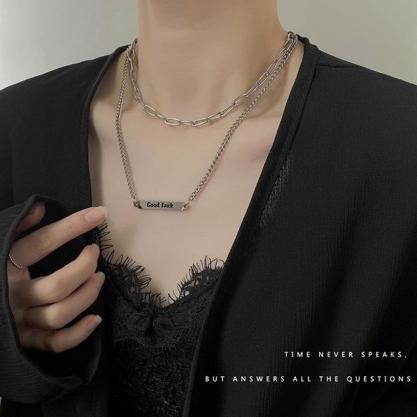 chains multilayer necklaces woman letter necklace women elegant lovers party jewelry silver color trendy kpop metal halskette
chains multilayer necklaces woman letter necklace women elegant lovers party jewelry silver color trendy kpop metal halskette