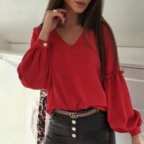 spring women vintage lantern long sleeve 2021 new elegant v-neck ruffle blouse shirts ladies casual loose streetwear blusa 6fov, White
spring women vintage lantern long sleeve 2021 new elegant v-neck ruffle blouse shirts ladies casual loose streetwear blusa 6fov, White