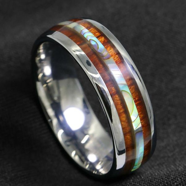 wedding rings 8mm stainless steel ring inlay hawaiian koa wood abalone shell band for men jewelry comfort fit size 6-13, Slivery;golden
wedding rings 8mm stainless steel ring inlay hawaiian koa wood abalone shell band for men jewelry comfort fit size 6-13, Slivery;golden