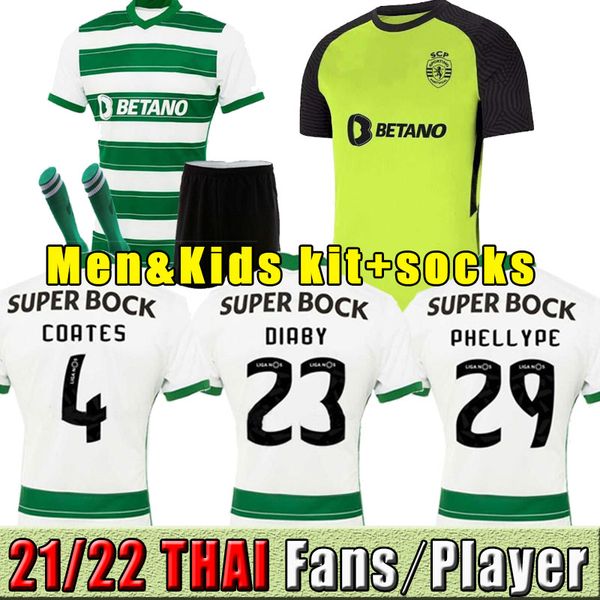 21 22 sporting clube de sporting cp lisbon soccer jerseys c.ronaldo phellype 2021 2022 b.fernandes football shirt dost men kids kit uniform, Black;yellow
21 22 sporting clube de sporting cp lisbon soccer jerseys c.ronaldo phellype 2021 2022 b.fernandes football shirt dost men kids kit uniform, Black;yellow