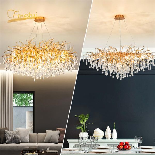 nordic luxury crystal led chandeliers lighting dimming loft villa lustre water drop living room decoration l hall home decor
nordic luxury crystal led chandeliers lighting dimming loft villa lustre water drop living room decoration l hall home decor