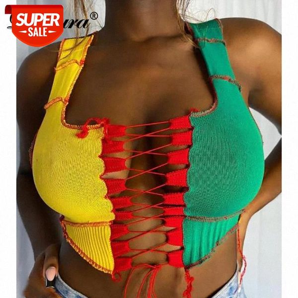 dulzura ribbed patchwork women hollow out tanks lace up cross bandage bodycon streetwear party club autumn winter clothes #sq3i, White
dulzura ribbed patchwork women hollow out tanks lace up cross bandage bodycon streetwear party club autumn winter clothes #sq3i, White