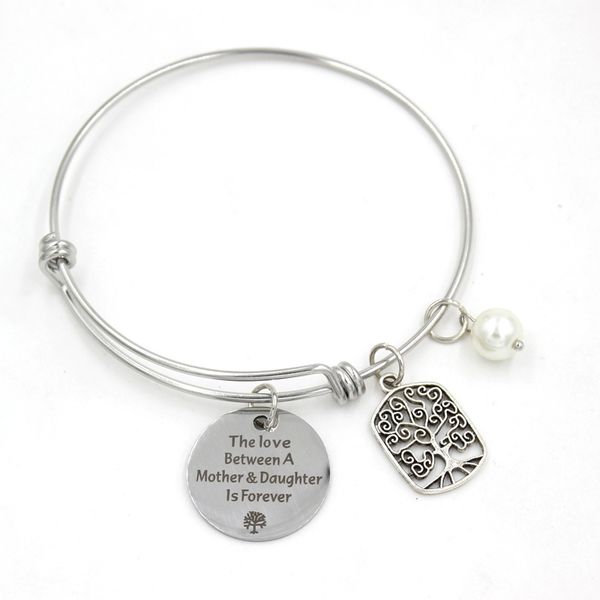 new arrival wholesale stainless steel family tree bracelet the love between mother and daughter is forever tree of life bracelet mother gift, Golden;silver
new arrival wholesale stainless steel family tree bracelet the love between mother and daughter is forever tree of life bracelet mother gift, Golden;silver