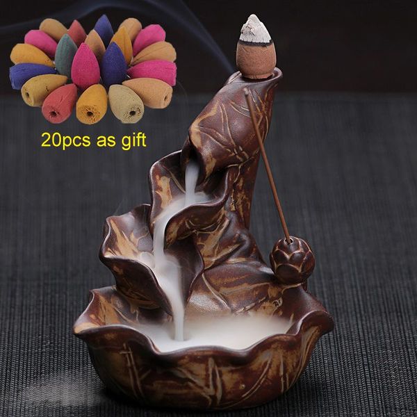 fragrance lamps backflow incense burners ceramic lotus waterfall holder home decor office buddhist aroma censer ornaments drop
fragrance lamps backflow incense burners ceramic lotus waterfall holder home decor office buddhist aroma censer ornaments drop