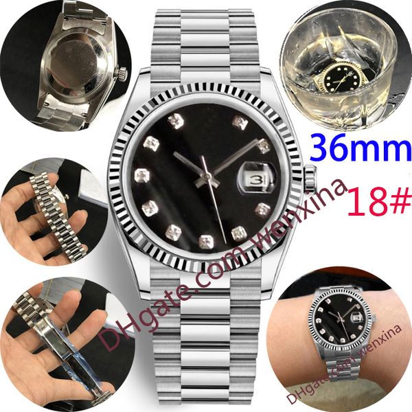 Image of 20 quality Mens watch Diamond Watch 36mm Classic montre de luxe 2813 automatic Mechanical stainless steel Waterproof Woman Watches