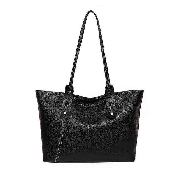 shopping bags solid black genuine leather shoulder for women large capacity classic luxurious packages soft elegant casual handbags 220309
shopping bags solid black genuine leather shoulder for women large capacity classic luxurious packages soft elegant casual handbags 220309