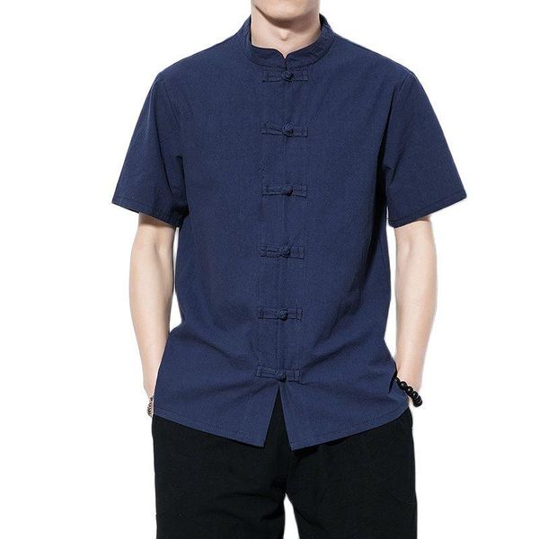 men's casual shirts chinese style shirt men slim fit button stand collar short sleeve loose solid color vintage tang suit, White;black
men's casual shirts chinese style shirt men slim fit button stand collar short sleeve loose solid color vintage tang suit, White;black