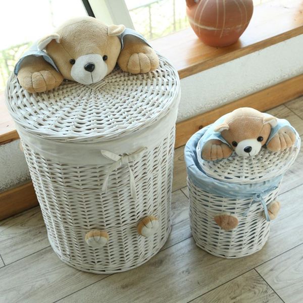 storage baskets woven wicker round laundry hamper sorter basket with bear head lid small large for clothes panier
storage baskets woven wicker round laundry hamper sorter basket with bear head lid small large for clothes panier