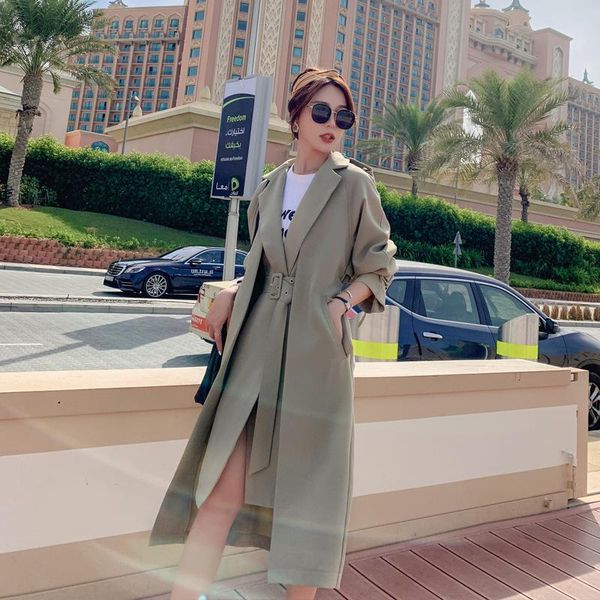women's trench coats women fake 2pcs splice slim casual black long windbreaker office lady elegant korean coat outerwear, Tan;black 
women's trench coats women fake 2pcs splice slim casual black long windbreaker office lady elegant korean coat outerwear, Tan;black
