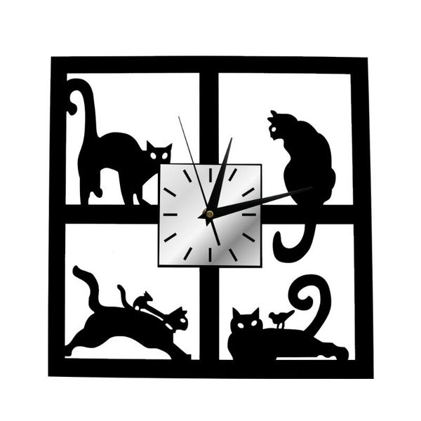 wall clocks naughty cats in the window clock four decorative watch silent quartz 3d black kitchen home decor cat gifts
wall clocks naughty cats in the window clock four decorative watch silent quartz 3d black kitchen home decor cat gifts