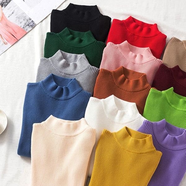 long sleeve knitted warm sweater women pullover 2021 korean oversize turtleneck jumper solid elasticity slim fit clothes, White;black
long sleeve knitted warm sweater women pullover 2021 korean oversize turtleneck jumper solid elasticity slim fit clothes, White;black