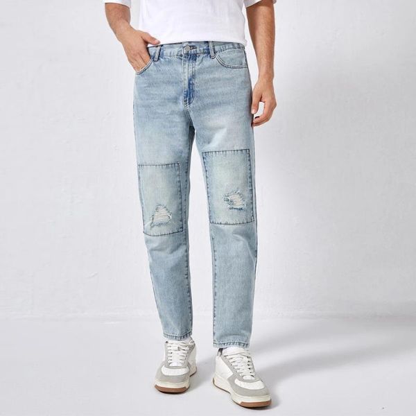 men's jeans retro loose trend casual denim trousers ripped blue motorcycle straight-leg pants fashionable street clothing
men's jeans retro loose trend casual denim trousers ripped blue motorcycle straight-leg pants fashionable street clothing