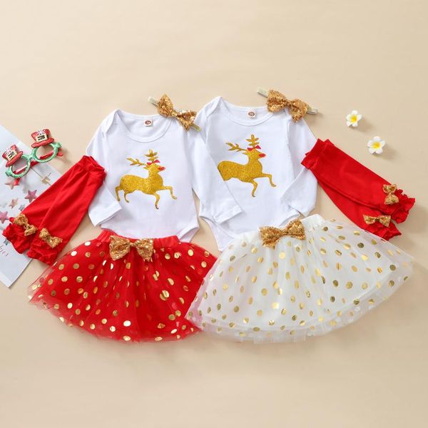 clothing sets 4pcs christmas baby girls outfit set xmas fawn printing long sleeve round collar romper dot mesh skirt leggings headwear, White
clothing sets 4pcs christmas baby girls outfit set xmas fawn printing long sleeve round collar romper dot mesh skirt leggings headwear, White