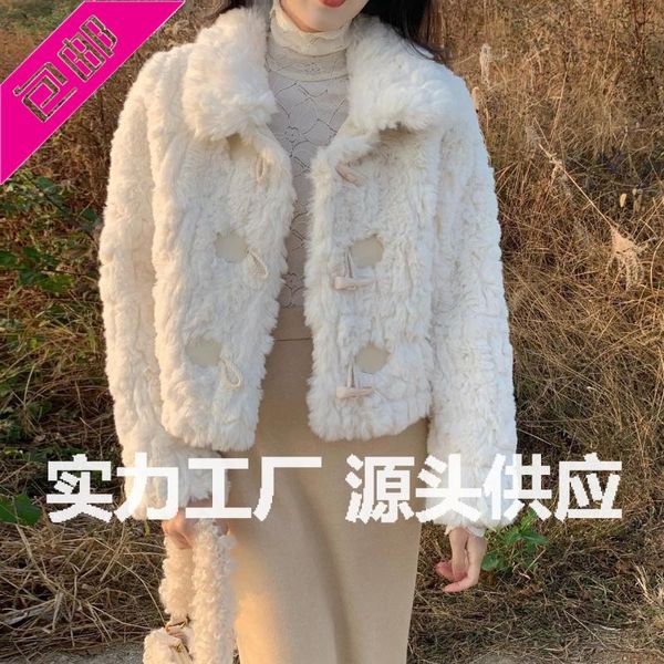 women's fur & faux syt warm and provoking love horn buckle one short coat female 2021 spring thickened plush, Black
women's fur & faux syt warm and provoking love horn buckle one short coat female 2021 spring thickened plush, Black