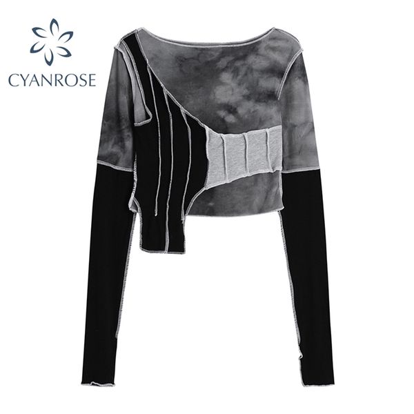 irregular patchwork crop bodycon t shirt women long sleeve streetwear chic tees o neck ins ulzzang casual loose 210708, White
irregular patchwork crop bodycon t shirt women long sleeve streetwear chic tees o neck ins ulzzang casual loose 210708, White