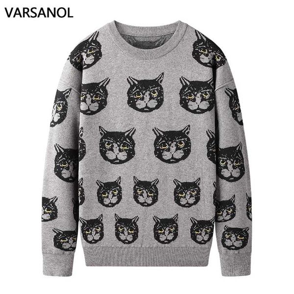 varsanol cartoon cat mens sweaters clothing winter warm knitted sweater men casual pullovers cotton men clothes long sleeve 220108, White;black
varsanol cartoon cat mens sweaters clothing winter warm knitted sweater men casual pullovers cotton men clothes long sleeve 220108, White;black