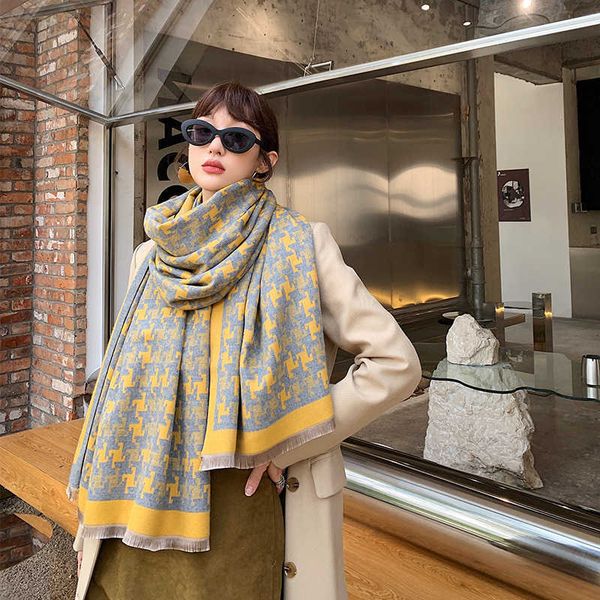 scarf female 2021 autumn winter imitation cashmere scarf thousand bird lattice fashion versatile temperament sweet wind shawl, Blue;gray
scarf female 2021 autumn winter imitation cashmere scarf thousand bird lattice fashion versatile temperament sweet wind shawl, Blue;gray