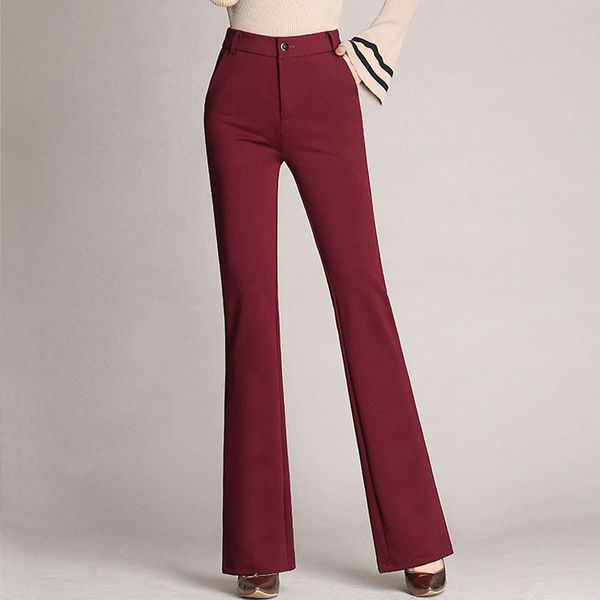 women's pants & capris fashion casual loose slim flared trousers high waist formal for woman skinny solid office lady wear, Black;white
women's pants & capris fashion casual loose slim flared trousers high waist formal for woman skinny solid office lady wear, Black;white