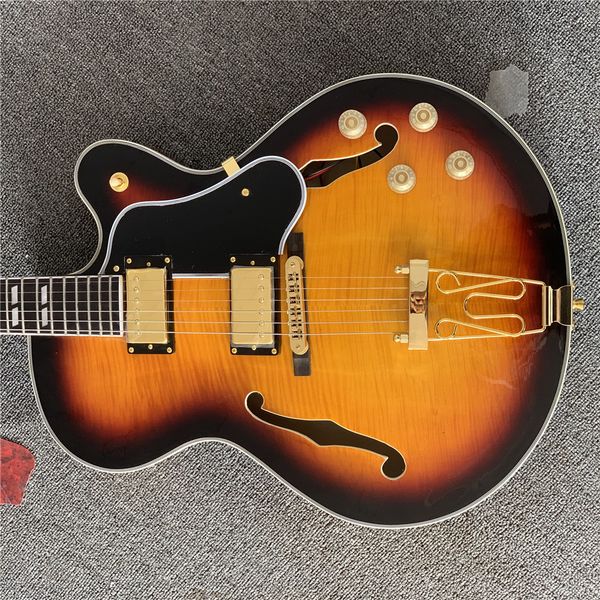 delivery, double convey surface electric guitar, gold hardware, abalone flower inlaid fingerboard , color can be customized
delivery, double convey surface electric guitar, gold hardware, abalone flower inlaid fingerboard , color can be customized