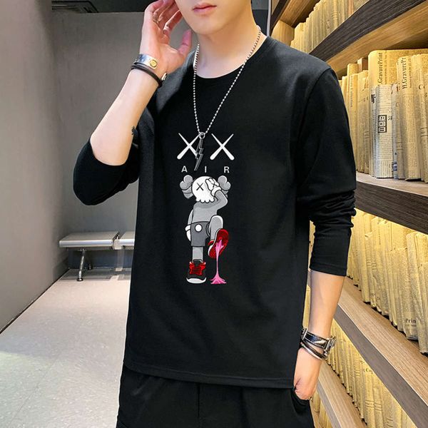 2021 spring new long sleeve t-shirt men's youth loose round neck printing fashion brand cartoon casual top, White;black
2021 spring new long sleeve t-shirt men's youth loose round neck printing fashion brand cartoon casual top, White;black