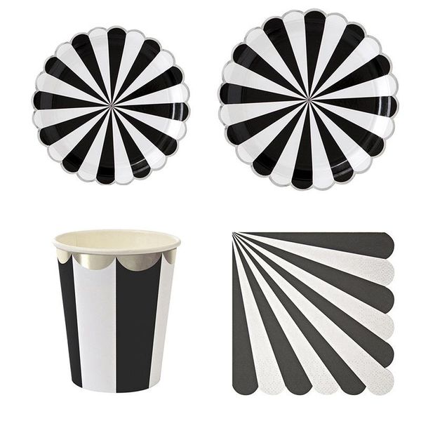 disposable dinnerware black striped tableware paper plate cups baby shower party favor birthday wedding decoration supplies
disposable dinnerware black striped tableware paper plate cups baby shower party favor birthday wedding decoration supplies