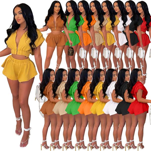 women tracksuits casual two piece sets summer solid color hooded +shorts short sleeve zipper outfits fashion clothing dhl 6883, Gray
women tracksuits casual two piece sets summer solid color hooded +shorts short sleeve zipper outfits fashion clothing dhl 6883, Gray