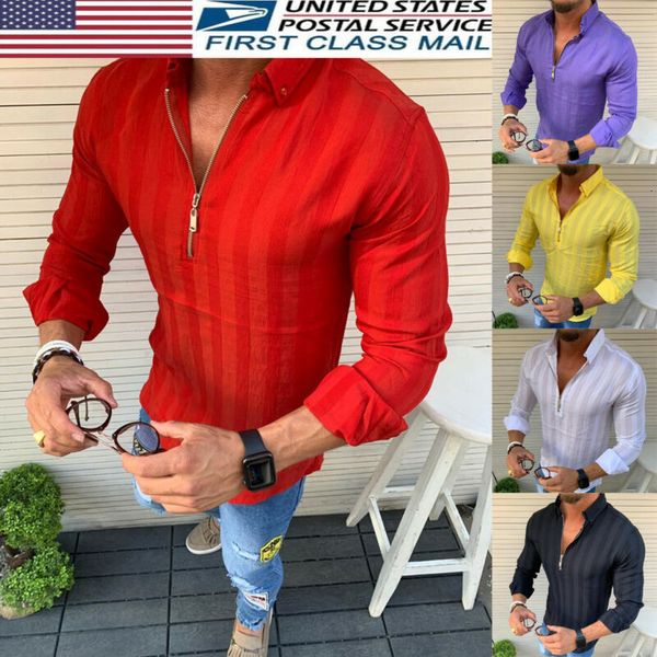 fashion men casual solid tea streep rits shirt slim fit stylish long mouwen shirts, White;black
fashion men casual solid tea streep rits shirt slim fit stylish long mouwen shirts, White;black