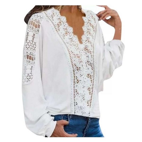new style large size loose lace women blouses autumn blouses fashion v-neck lace long sleeve women shirts 210225, White
new style large size loose lace women blouses autumn blouses fashion v-neck lace long sleeve women shirts 210225, White