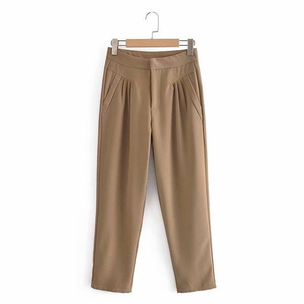 women's pants & capris zxqj women 2021 chic fashion side pockets straight casual vintage high waist zipper female trousers mujer, Black;white
women's pants & capris zxqj women 2021 chic fashion side pockets straight casual vintage high waist zipper female trousers mujer, Black;white