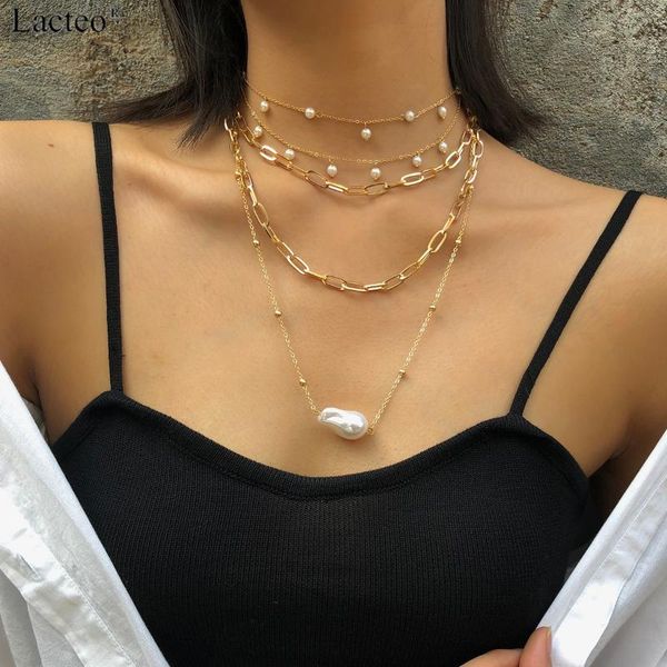 pendant necklaces lacteo bohemian 5 multi layered clavicle chain necklace for women hip hop imitation pearl choker female jewelry, Silver
pendant necklaces lacteo bohemian 5 multi layered clavicle chain necklace for women hip hop imitation pearl choker female jewelry, Silver