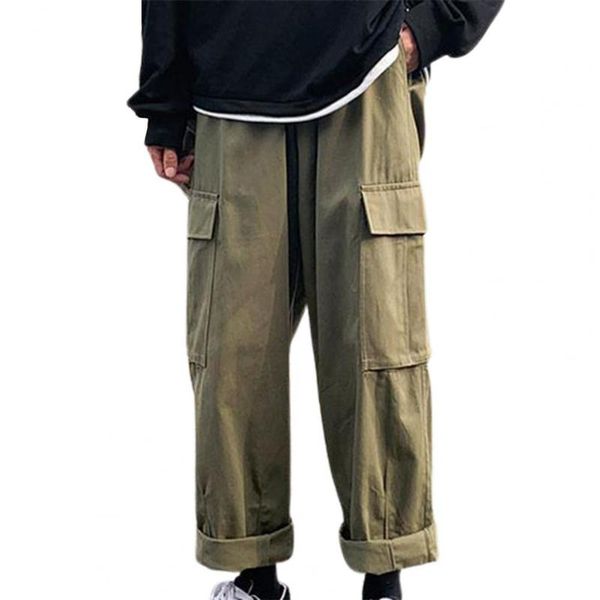 men's pants men loose all match with pockets khaki oversize cargo for daily wear, Black
men's pants men loose all match with pockets khaki oversize cargo for daily wear, Black