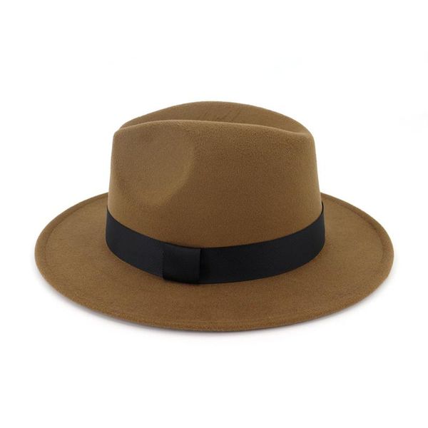 2021 wool felt wide brim jazz fedora hat with black ribbon autumn winter panama formal hat gambler trilby chapeau 12 colors, Blue;gray
2021 wool felt wide brim jazz fedora hat with black ribbon autumn winter panama formal hat gambler trilby chapeau 12 colors, Blue;gray