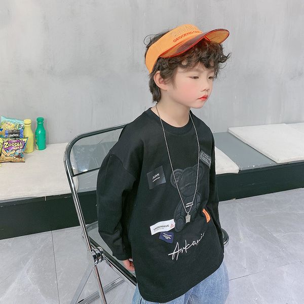 boys autumn 2021 spring girls' fashion and brand middle school long sleeve children's t-shirt, Black;white
boys autumn 2021 spring girls' fashion and brand middle school long sleeve children's t-shirt, Black;white