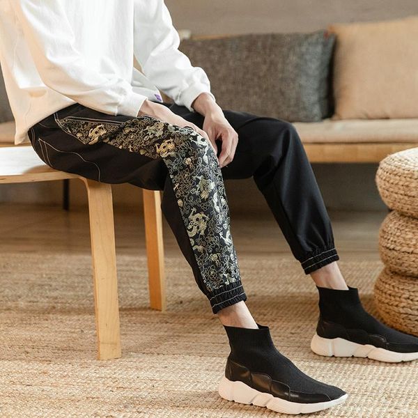 men's pants 2021 summer vintage hip hop harem men casual loose trousers drawstring chinese style joggers pencil, Black
men's pants 2021 summer vintage hip hop harem men casual loose trousers drawstring chinese style joggers pencil, Black