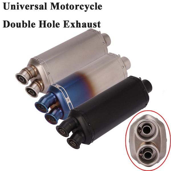 universal motorcycle yoshimura exhaust pipe escape modified double hole muffler db killer for mt-03 msx125 cb300r er6n
universal motorcycle yoshimura exhaust pipe escape modified double hole muffler db killer for mt-03 msx125 cb300r er6n