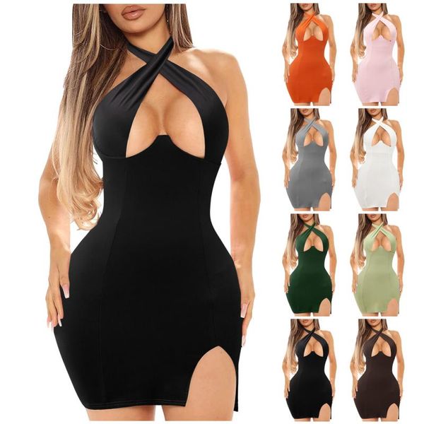 casual dresses women's dress crisscross halter sleeveless robe cutout front wrap tank mini split pencil party 2021 vestidos, Black;gray
casual dresses women's dress crisscross halter sleeveless robe cutout front wrap tank mini split pencil party 2021 vestidos, Black;gray