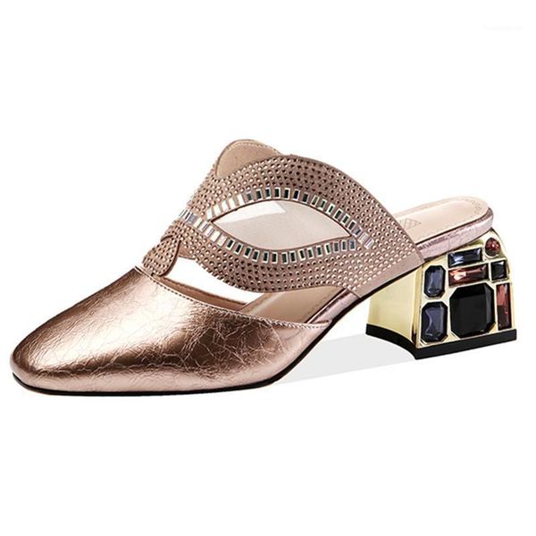 slippers crystal square toe women mules genuine leather high heels pumps spring summer wedding office lady shoes woman1, Black
slippers crystal square toe women mules genuine leather high heels pumps spring summer wedding office lady shoes woman1, Black