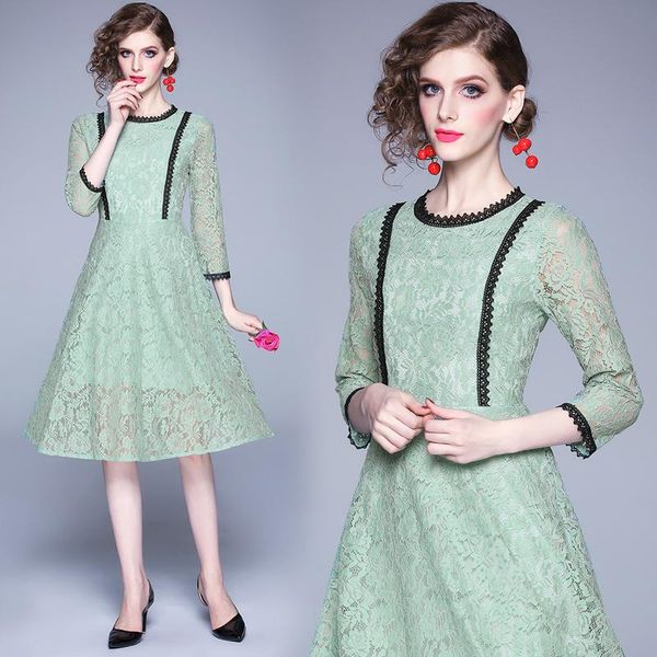 casual dresses coigarsam women long dress autumn 2022 three quarter sleeve patchwork lace o-neck zipper pea-green robe, Black;gray
casual dresses coigarsam women long dress autumn 2022 three quarter sleeve patchwork lace o-neck zipper pea-green robe, Black;gray