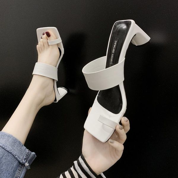 dress shoes 2021 sandals and slippers summer style european american square heel high fashion women's, Black
dress shoes 2021 sandals and slippers summer style european american square heel high fashion women's, Black