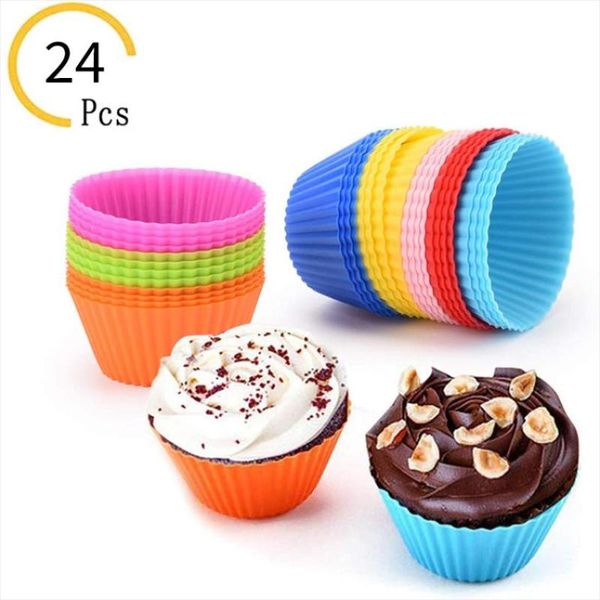 24 pcs /lot multi-color silicone cake mold 7cm diameter eco-friendly muffin cases liners cupcake round shape cake mold baking
24 pcs /lot multi-color silicone cake mold 7cm diameter eco-friendly muffin cases liners cupcake round shape cake mold baking