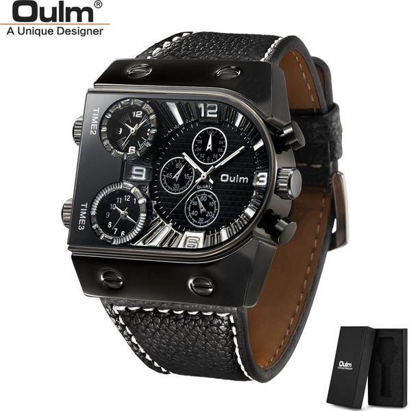 wristwatches oulm hp9315 three time zone men's watches sport male quartz wristwatch casual men big watch relogio masculino, Slivery;brown
wristwatches oulm hp9315 three time zone men's watches sport male quartz wristwatch casual men big watch relogio masculino, Slivery;brown
