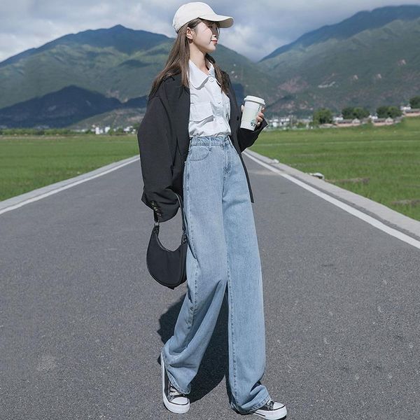 women's jeans vintage clothes arrival for women wide leg jpants fashion autumn high waist straight tube loose baggy, Blue
women's jeans vintage clothes arrival for women wide leg jpants fashion autumn high waist straight tube loose baggy, Blue