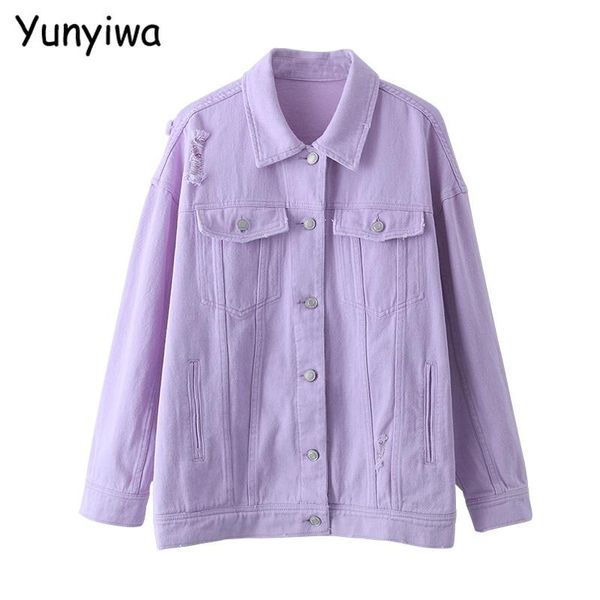 women's jackets 2021 autumn women oversized lavender denim jacket coat pocket ladies long sleeve loose 2n4, Black;brown
women's jackets 2021 autumn women oversized lavender denim jacket coat pocket ladies long sleeve loose 2n4, Black;brown