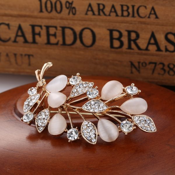 cubic zirconia leaf brooches for women fashion shining rhinestone shell pin brooch party jewelry summer newdio chan contact, Gray
cubic zirconia leaf brooches for women fashion shining rhinestone shell pin brooch party jewelry summer newdio chan contact, Gray